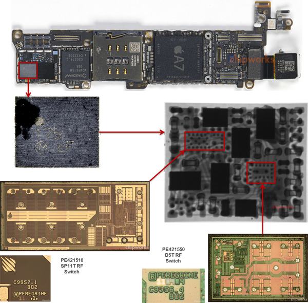 iPhone 5S拆解：北美、亞太版射頻前端對比