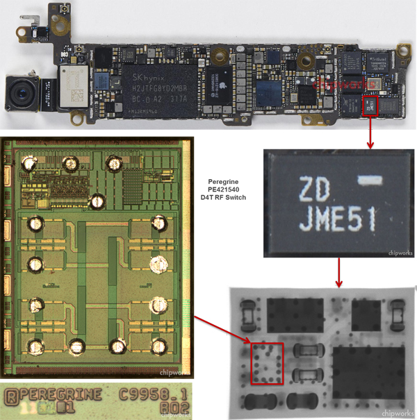 iPhone 5S拆解：北美、亞太版射頻前端對比