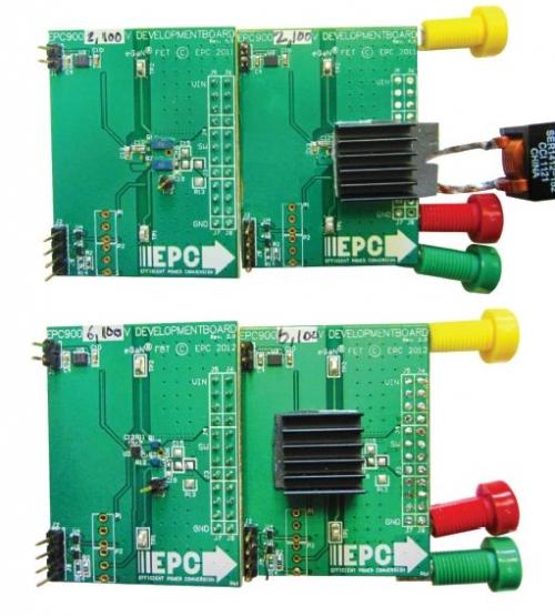 實驗板展示，標準及修改后的EPC9002/6開發板