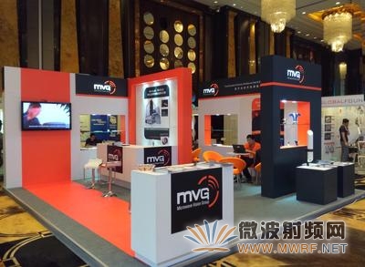 MVG圍繞無線天線測量主題搭建的展臺，成為2015 IWS展會的亮點之一