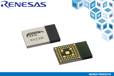 貿澤開售Renesas RX23W低功耗藍牙模塊為物聯網系統控制提供支持
